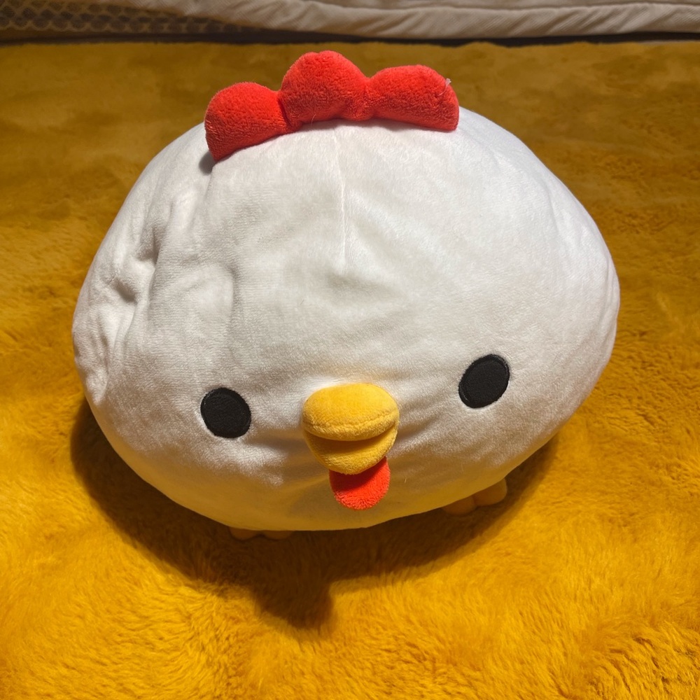 Kawaii chicken plush/ summits gurashi Dino yellow /Yamani Oshirai purple T. rex
